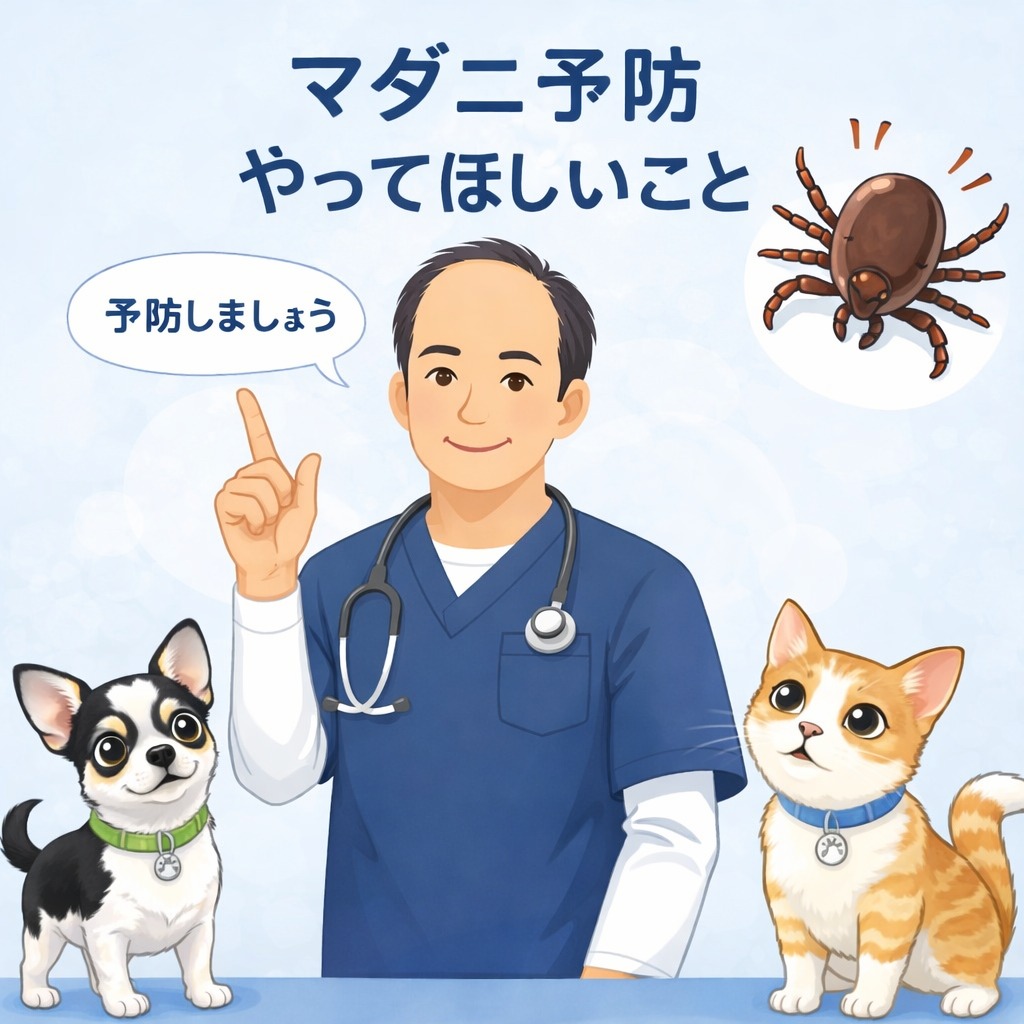 【これやってほしい】シリーズ 第２回 マダニ予防 マダニ予防はぜひやってほしいことのひとつです