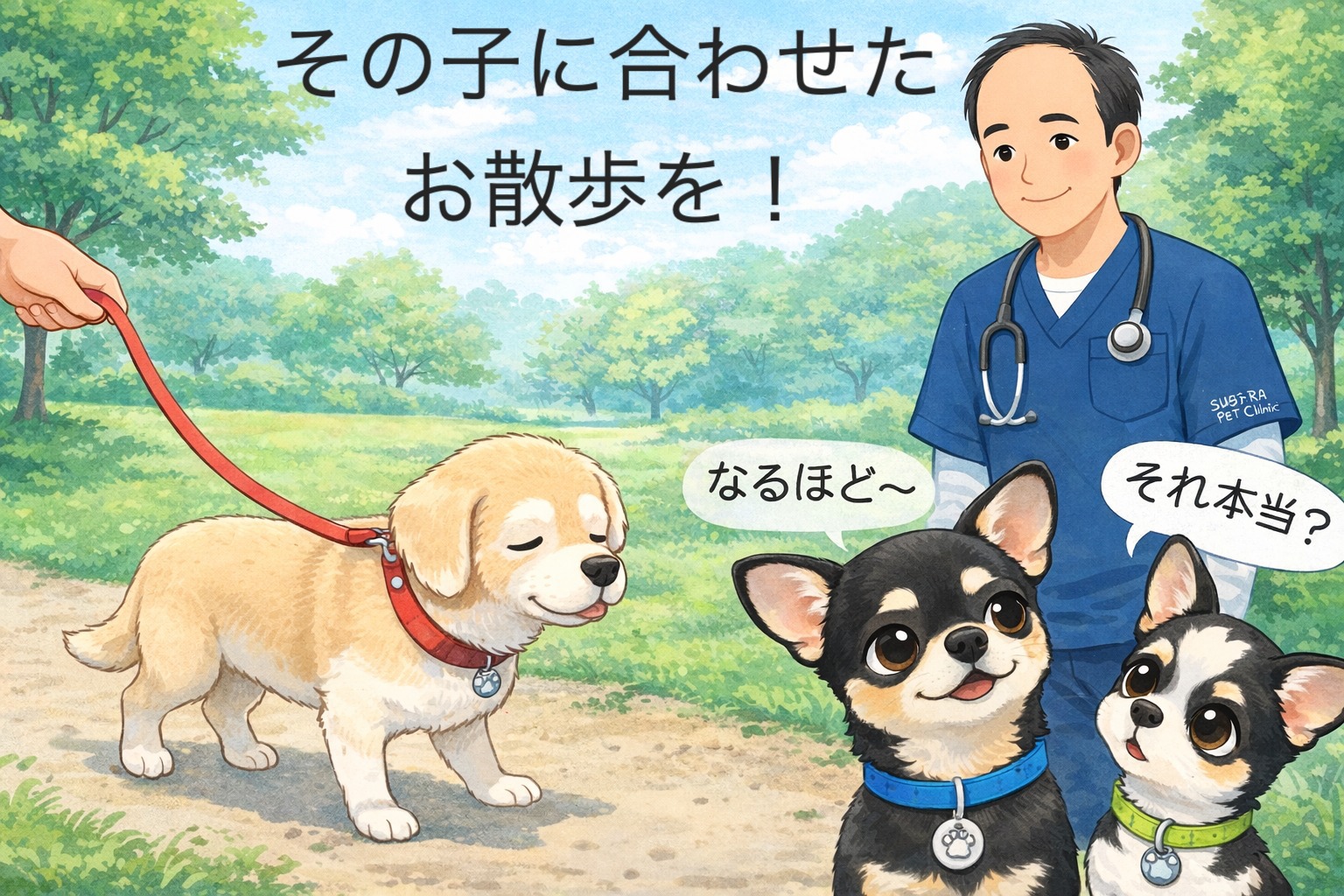 【それ本当？】シリーズ 第２回 「犬は年をとったら散歩は減らしたほうがいい」 それ、本当でしょうか？ シニアになると 「もう無理させないほうがいいかな」と 散歩を減らしてしまう方も多いです