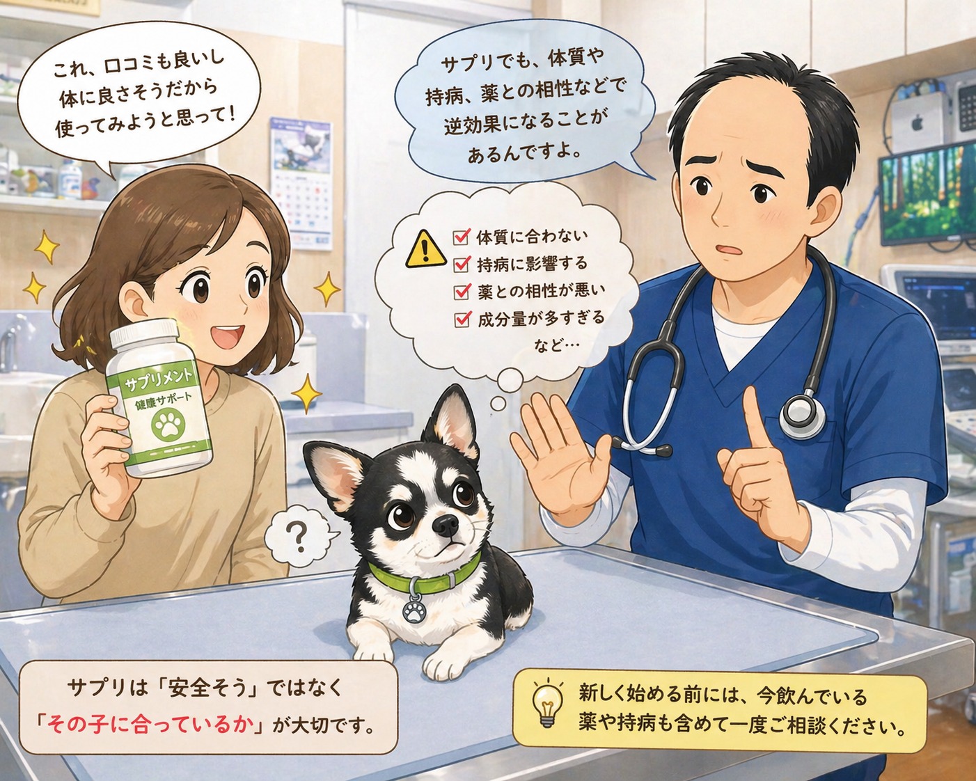【それ、逆効果かも】 第2回 そのサプリ、本当に安全ですか？ ⸻ 「体に良さそうだから」 「薬じゃないから安心」 そう思ってサプリを使っていませんか？🤔 でも実は… サプリでも ✔ 体質に合わない ✔ 持病に影響する ✔ 薬との相性が悪い ✔ 成分量が多すぎる ということがあります