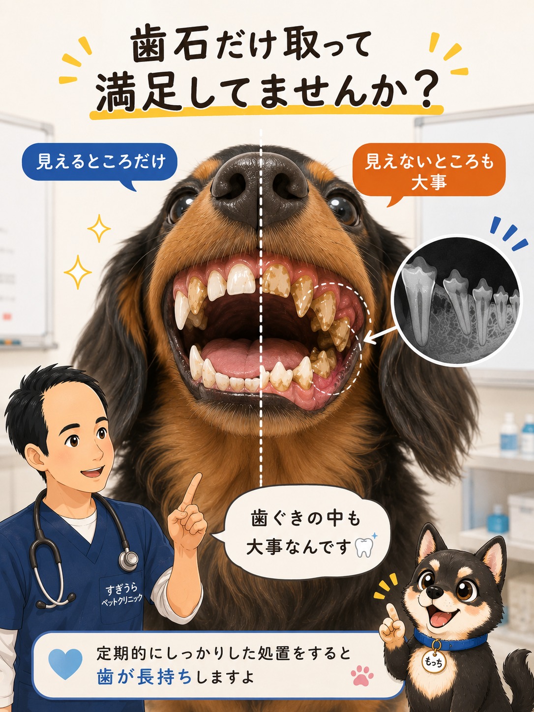 【それ、逆効果かも】 第5回 「歯石だけ取って満足してませんか？」 ⸻ 歯石を取ったあと… 「これで歯周病は大丈夫！」 と思っていませんか？🤔 実はそれ、 少し注意が必要かもしれません