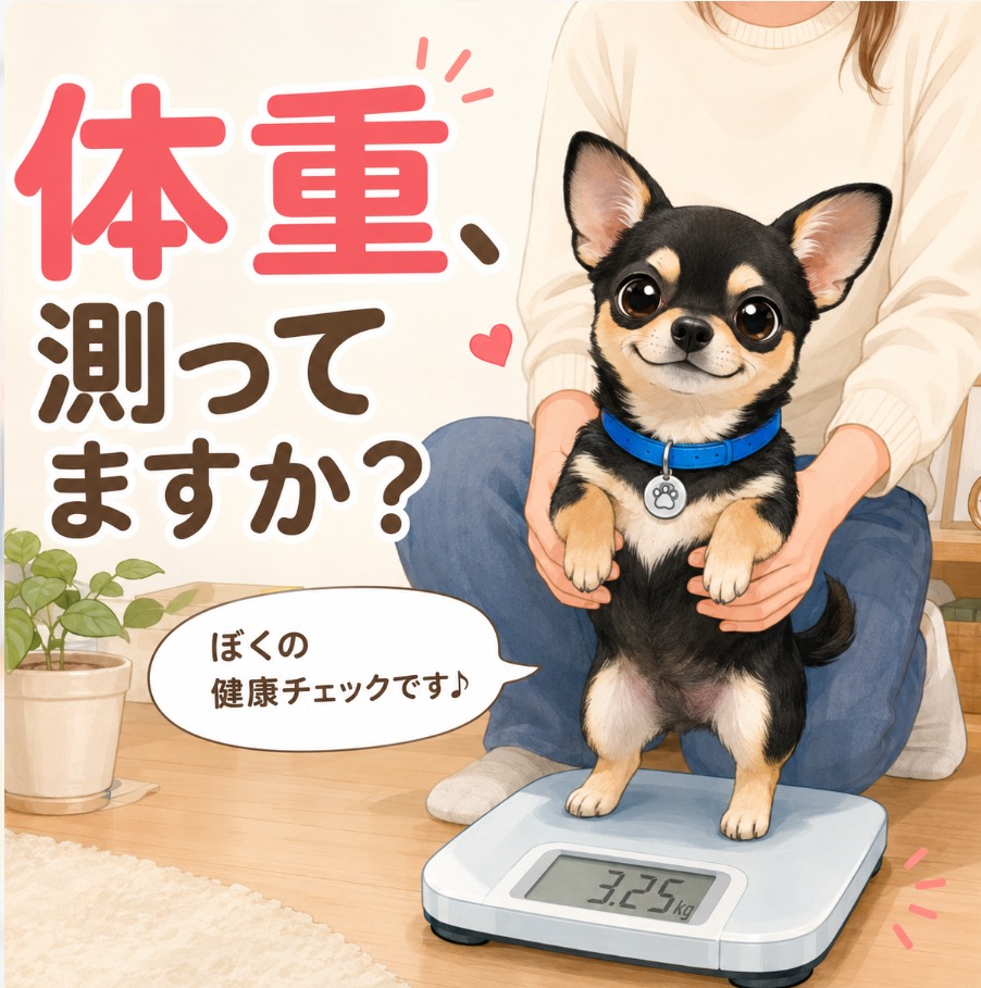 【これはやってほしい】 体重、測ってますか？ 診察で体重を測ると、 「そういえば最近測ってなかったです」 というご家族は意外と多いです