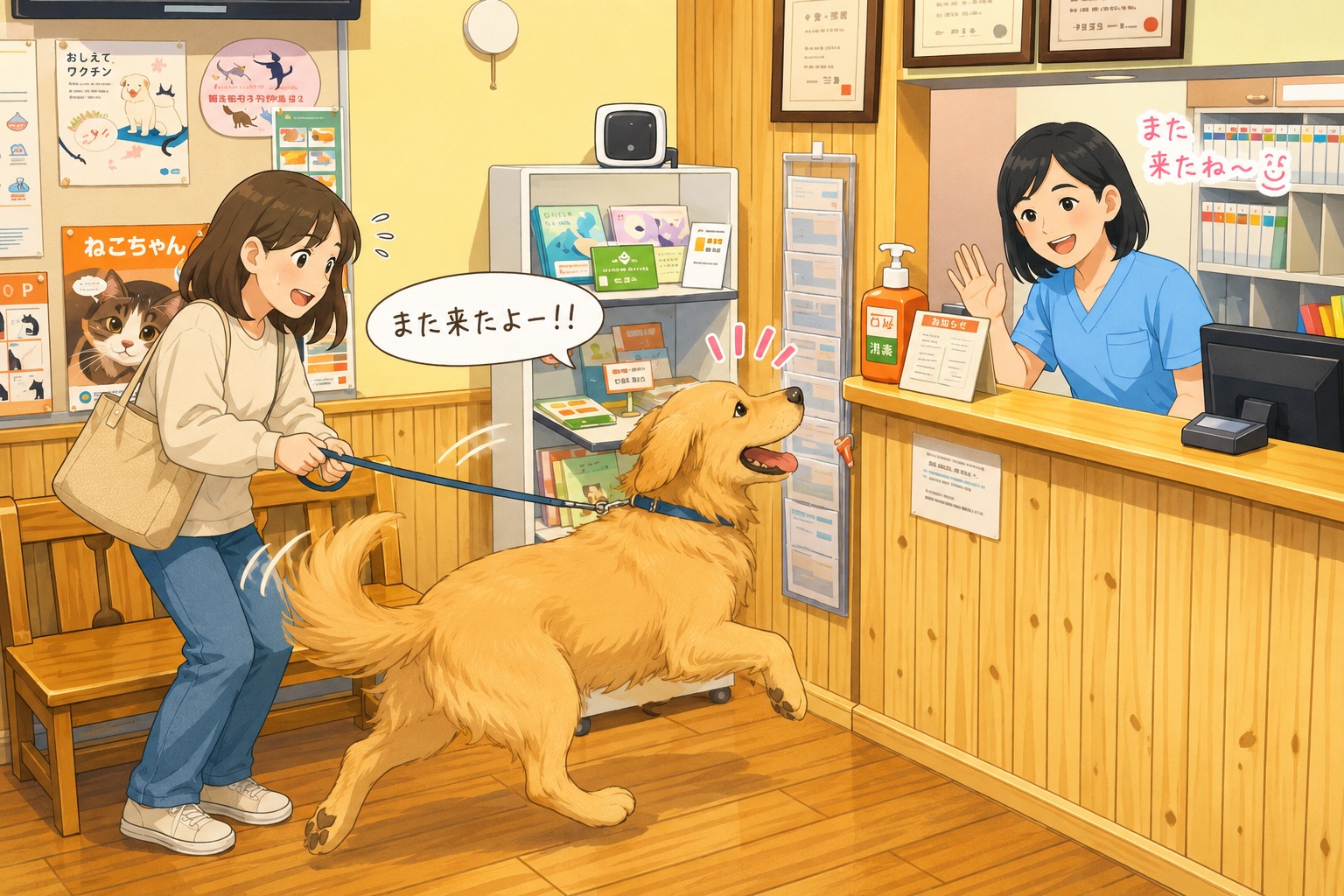 【動物病院あるある】 病院なのに大喜び 病院に着いた瞬間、 しっぽフリフリ♪ 受付へ一直線♪ そんな子が時々います😊 もちろん、 病院が苦手な子の方がずっと多いです