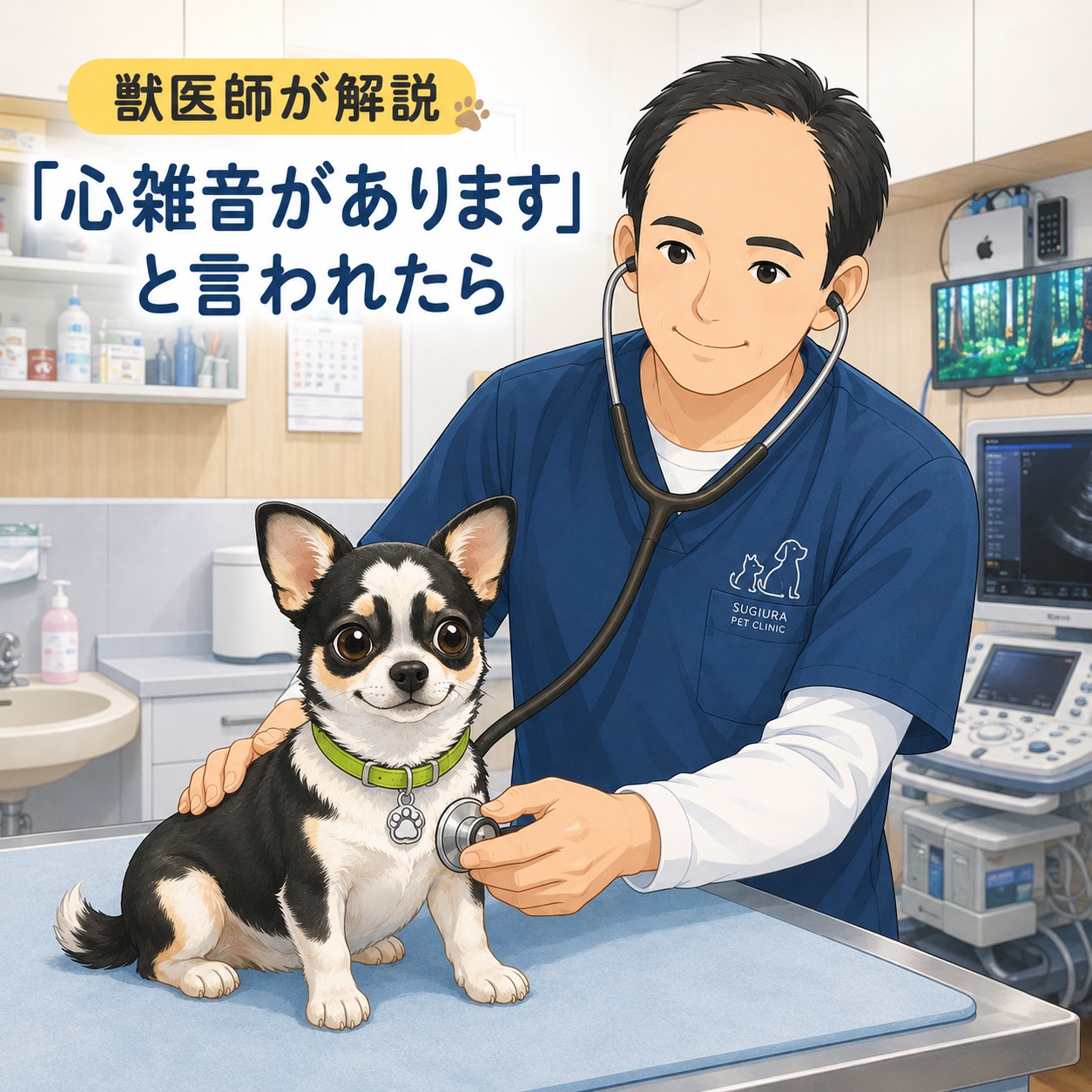 🟨 獣医師が解説 「まだ軽いから」で、そのままにしていませんか？ 健康診断やワクチンのときに、 「少し心雑音がありますね」 「まだそれほどひどくありません」 と言われたことはありませんか？ そのときは元気だし、 咳もしていない