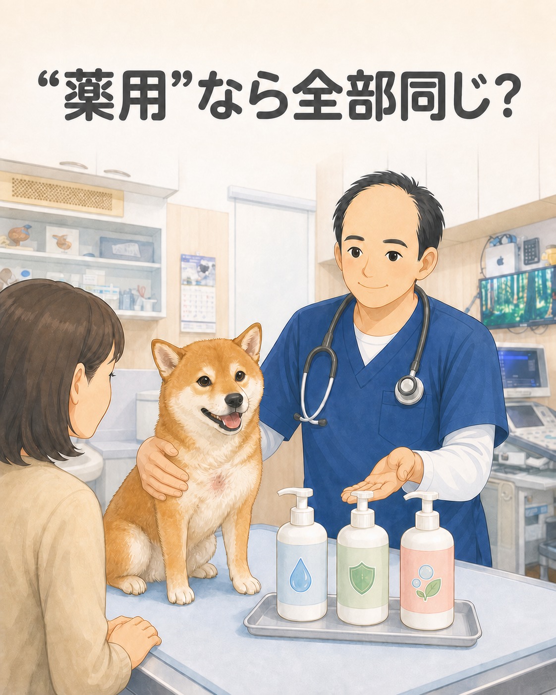 🟨 獣医師が解説 薬用シャンプー、どれを選んでも同じですか？ 皮膚が赤い、かゆそう、ベタつく、フケが出る——