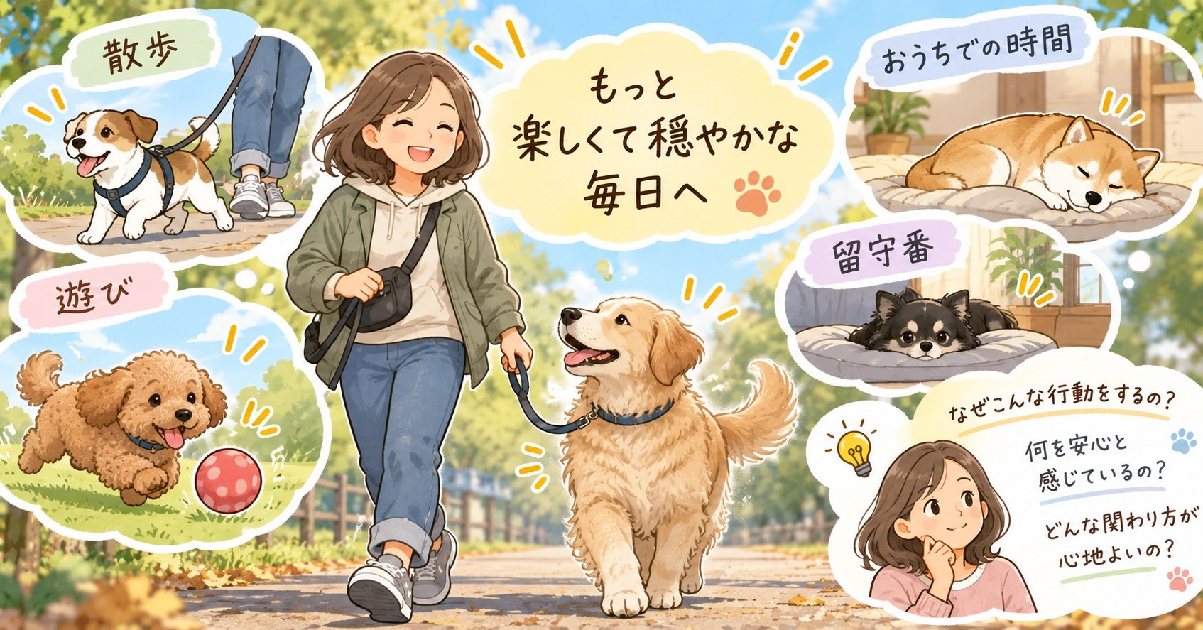 【成犬と暮らす飼い主さまへ】 「特に困った行動はないから、しつけはもう十分」 そう思うこともあるかもしれません